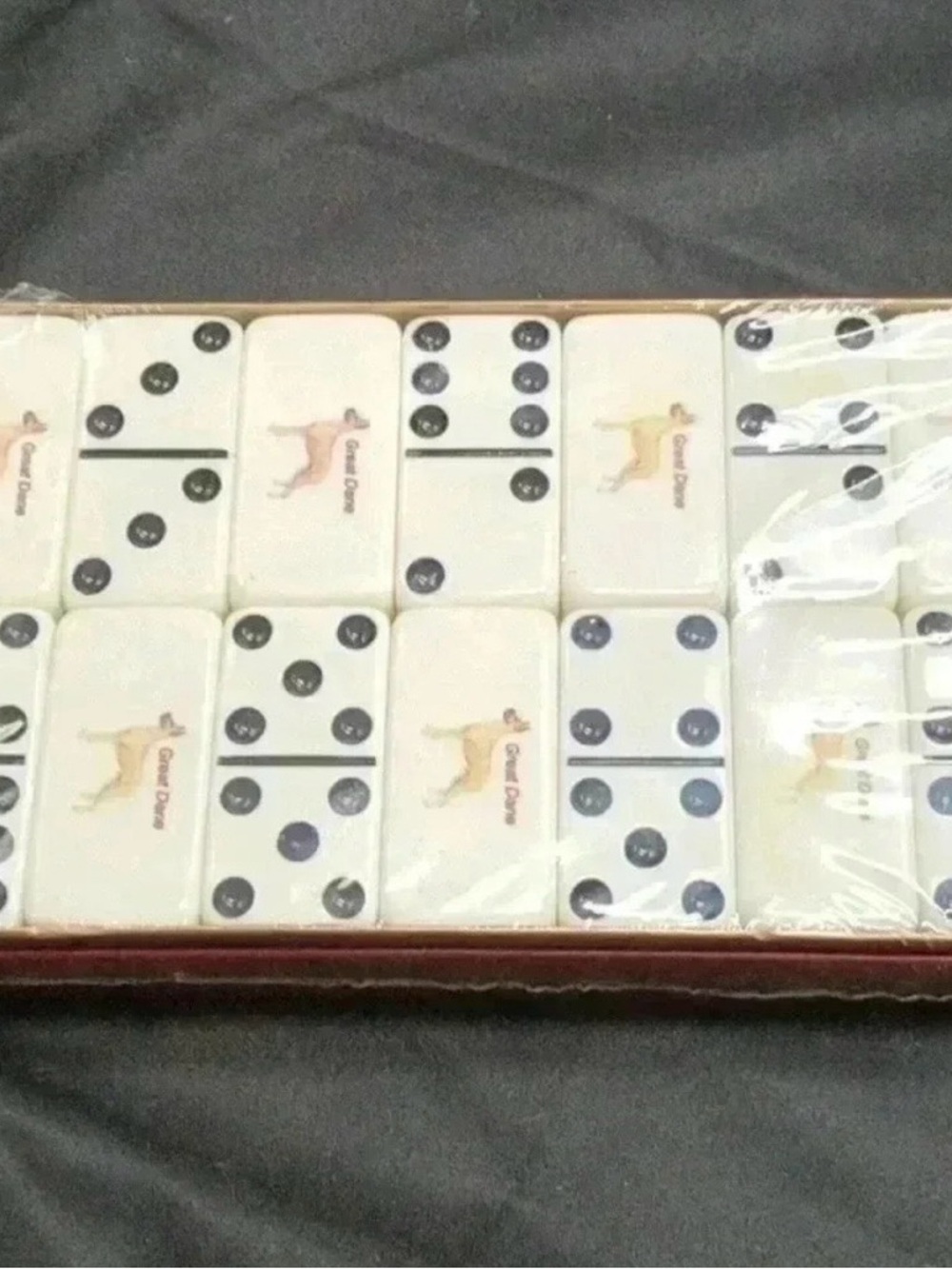 Vintage Puremco Marblelike Great Dane Dominoes